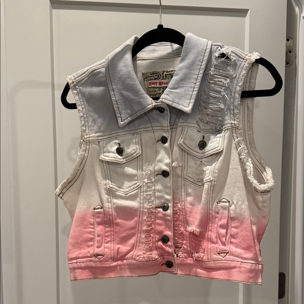 Hot Kiss Stylish Gray and Black Vest